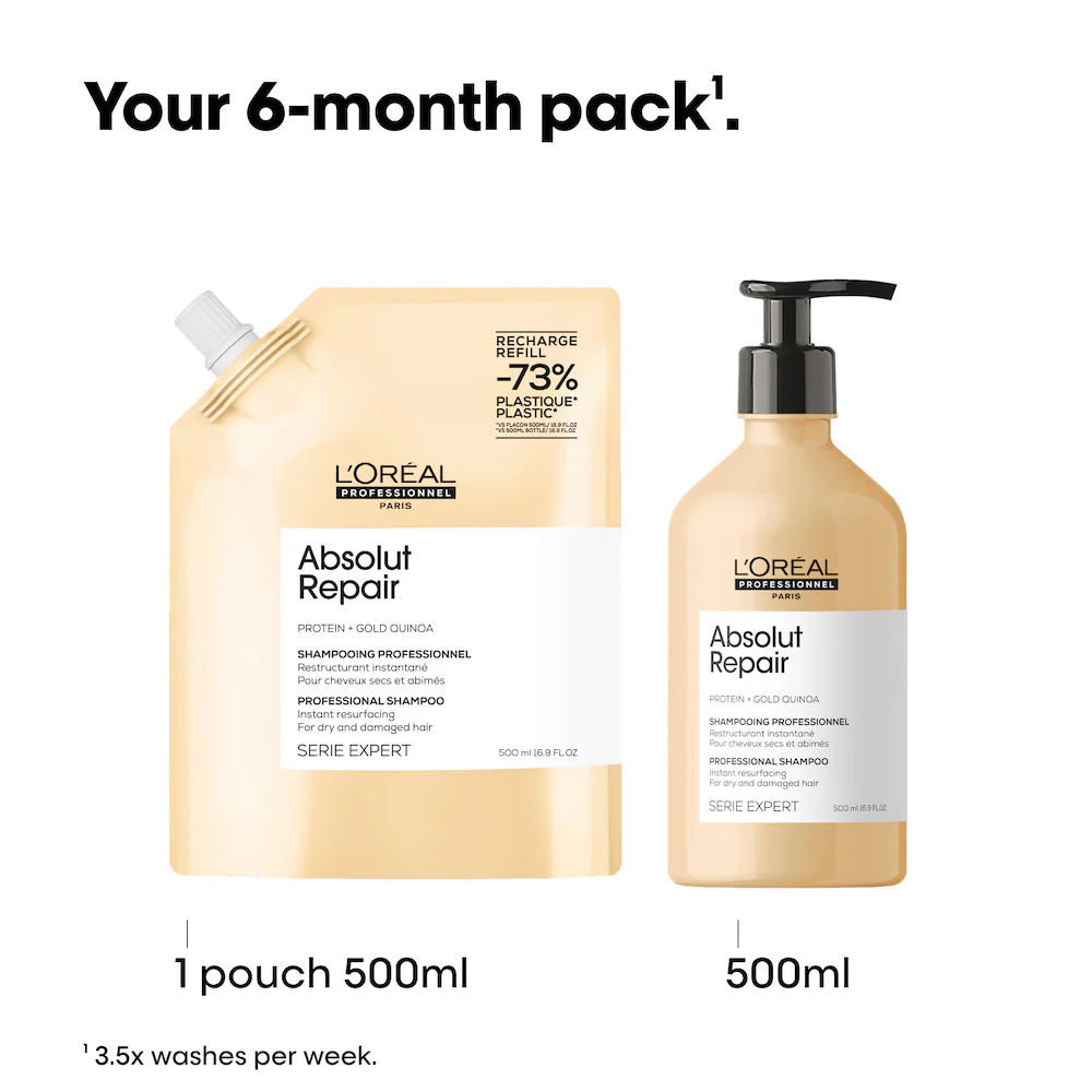 Absolut Repair Shampoo 500ml Refill Pouch - Image 3