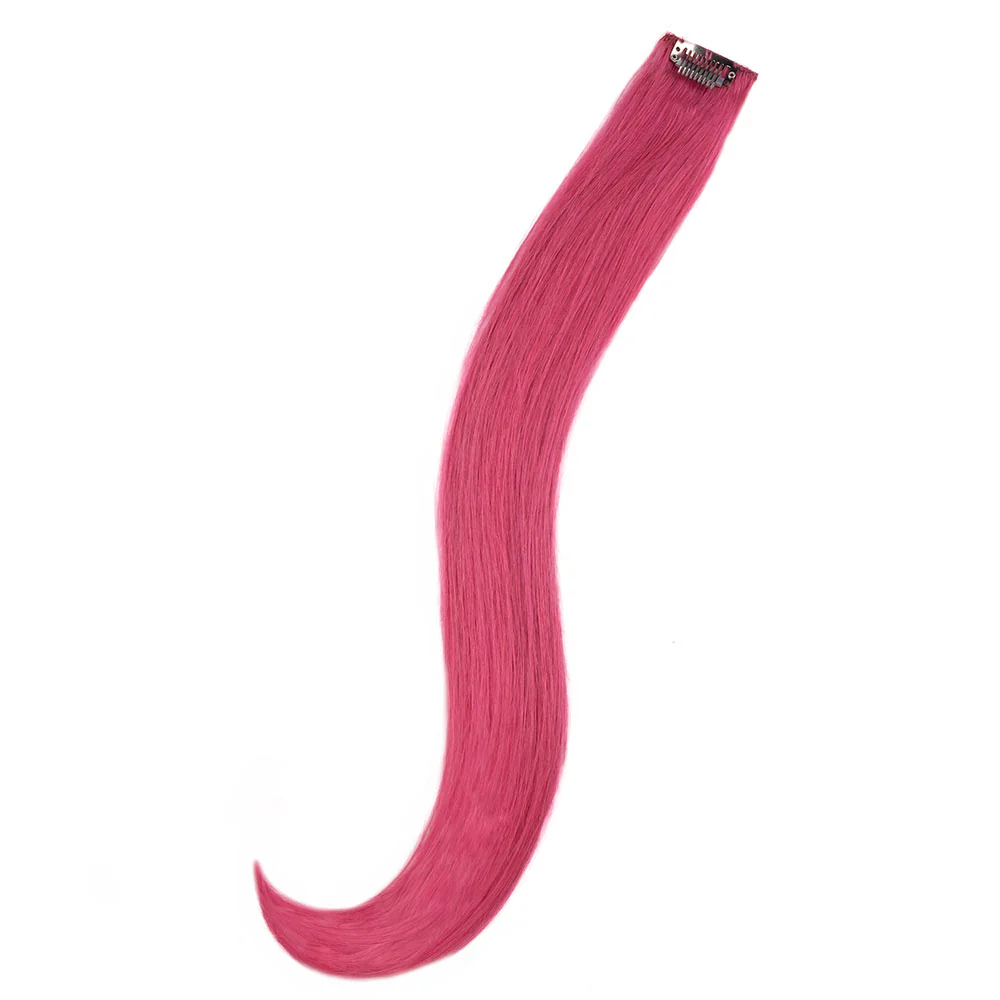 20" Human Hair Single Clip-in - PINK - Image 2