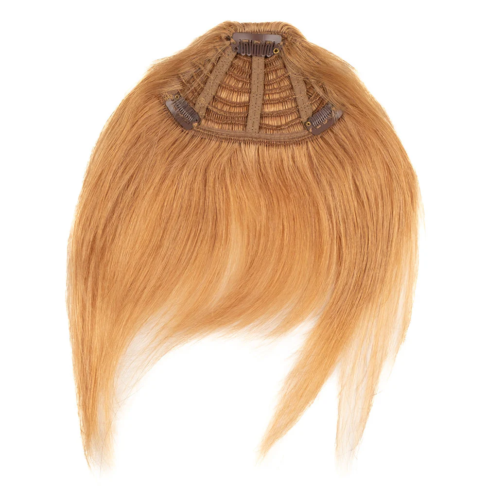 Human Hair Clip in Fringe - #10 Light Caramel - Image 2
