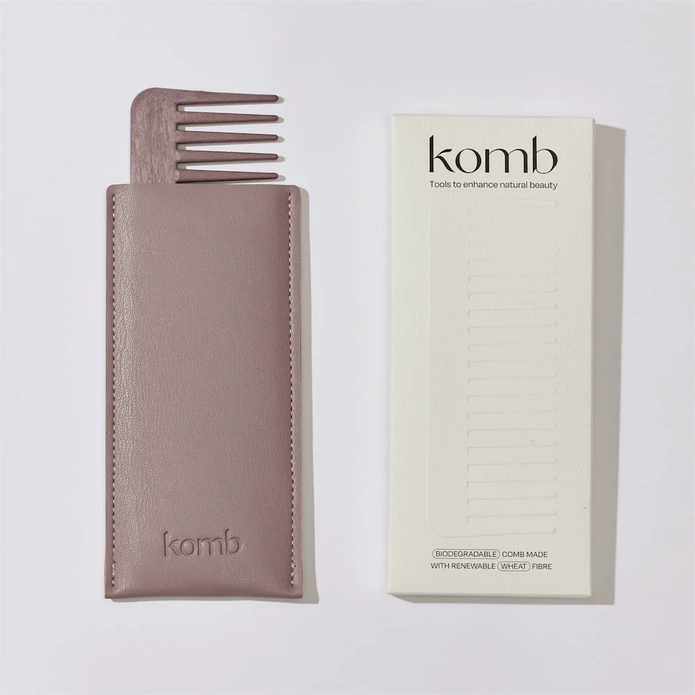 Biodegradable Wide Tooth Comb - Clay - Image 5