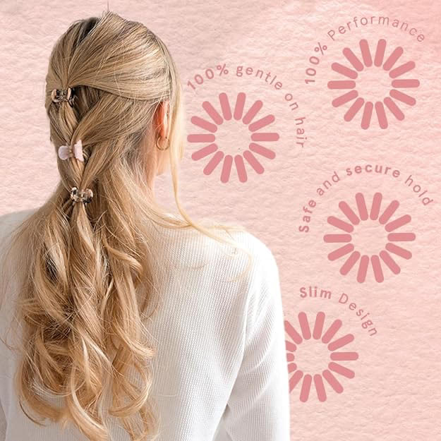 CLIPSTAR Petit Four Hair Claw Clip 4pc - Image 3