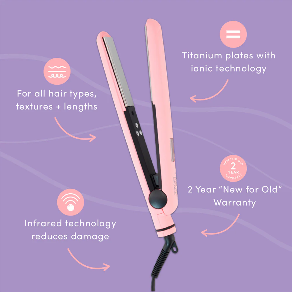 Titanium Hair Straightener - Jet Black - Image 4