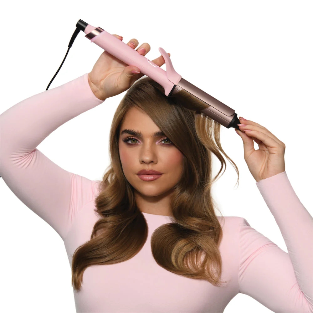 Chronos Curve Grand Curling Tong in Dusted Pink - Image 3