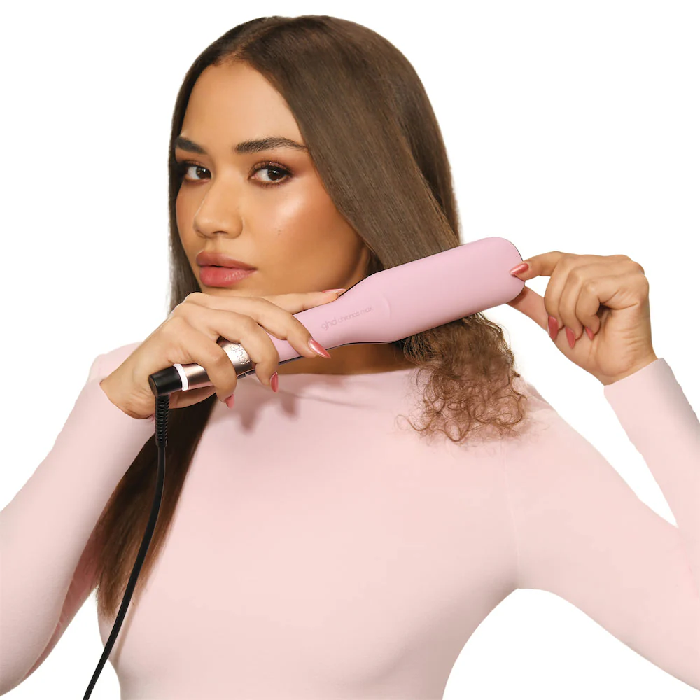 Chronos Max Wide-Plate Hair Straightener in Dusted Pink - Image 3