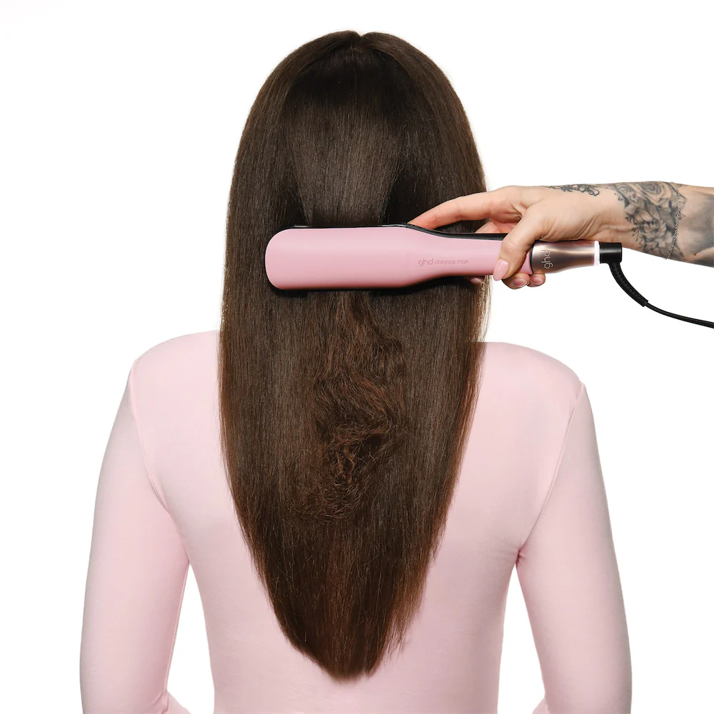 Chronos Max Wide-Plate Hair Straightener in Dusted Pink - Image 4