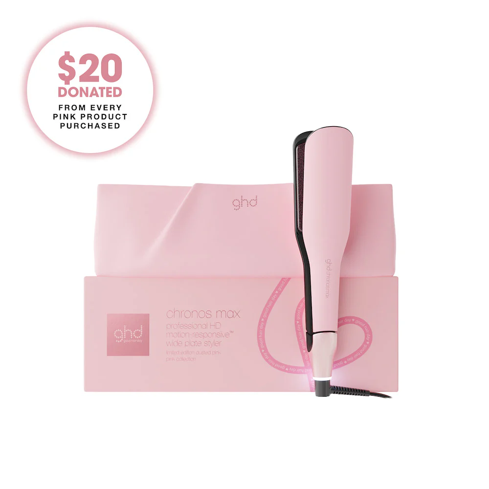 Chronos Max Wide-Plate Hair Straightener in Dusted Pink - Image 7