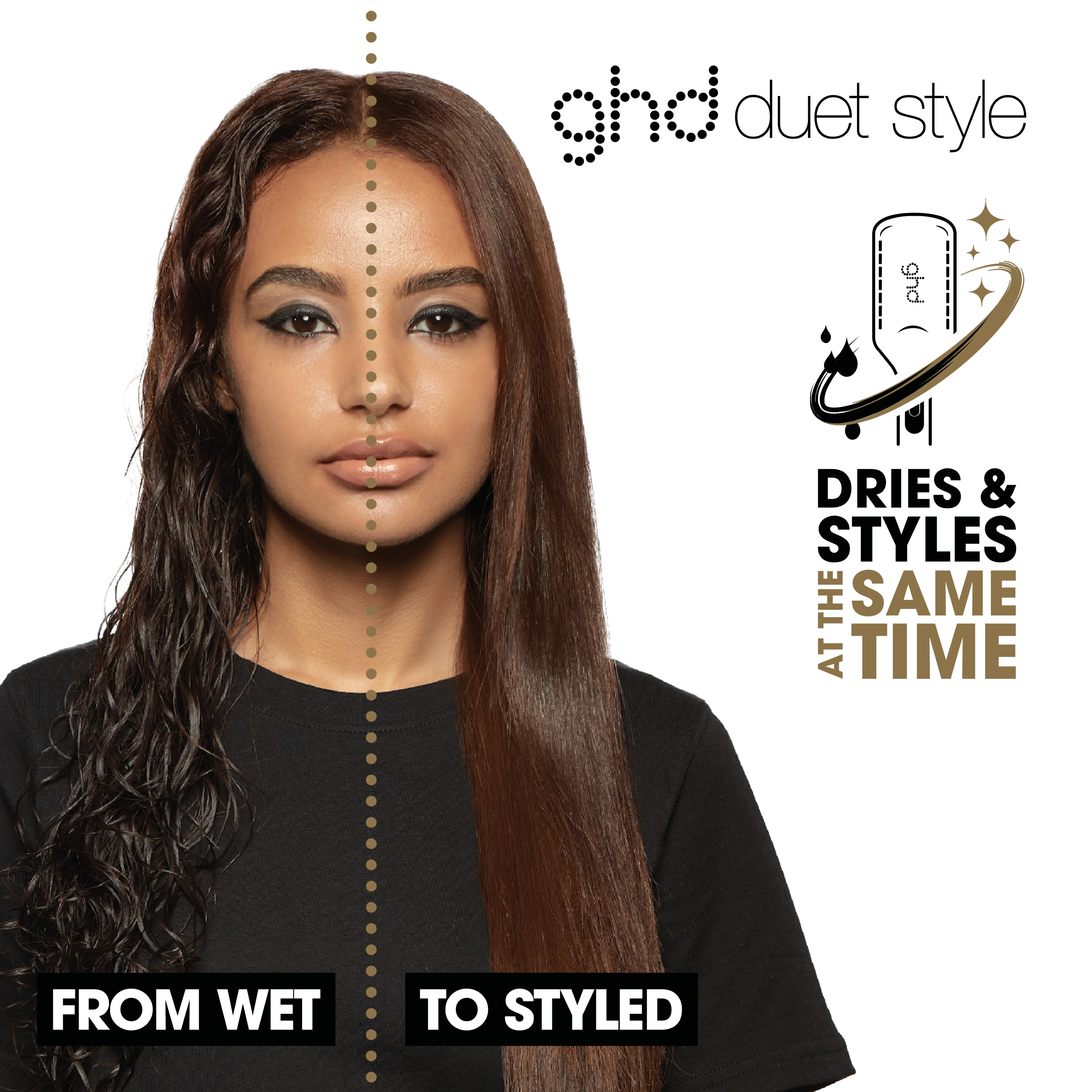 Duet Style 2-in-1 Hot Air Styler in White - Image 3
