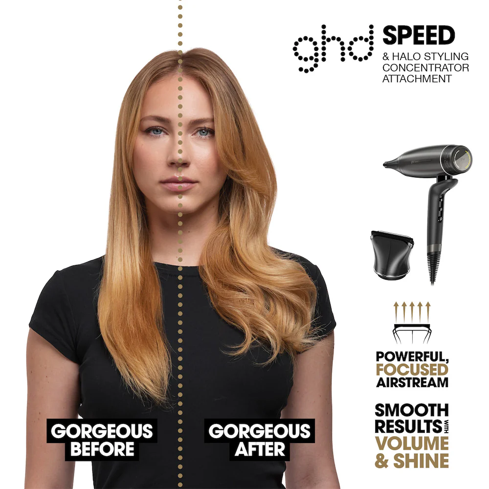 Speed Professional Hair Dryer In Metallic Black - Image 3