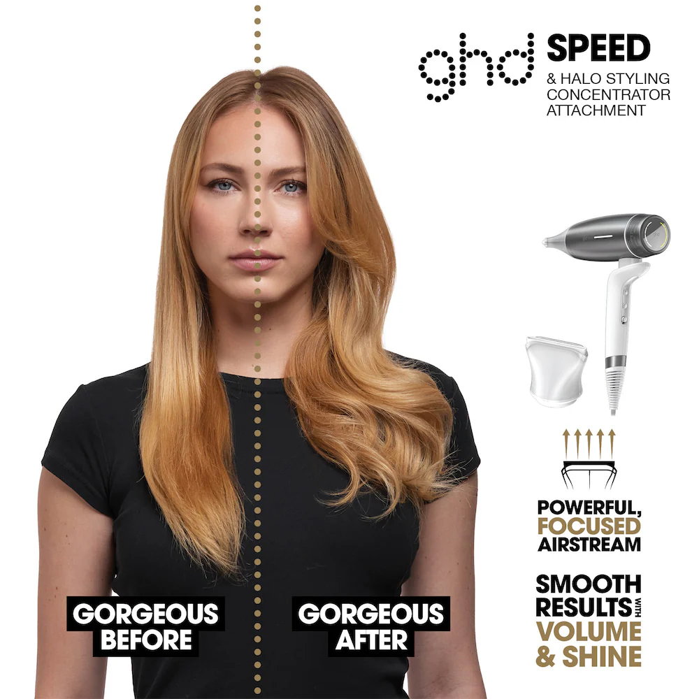 Speed Professional Hair Dryer In Metallic White - Image 3