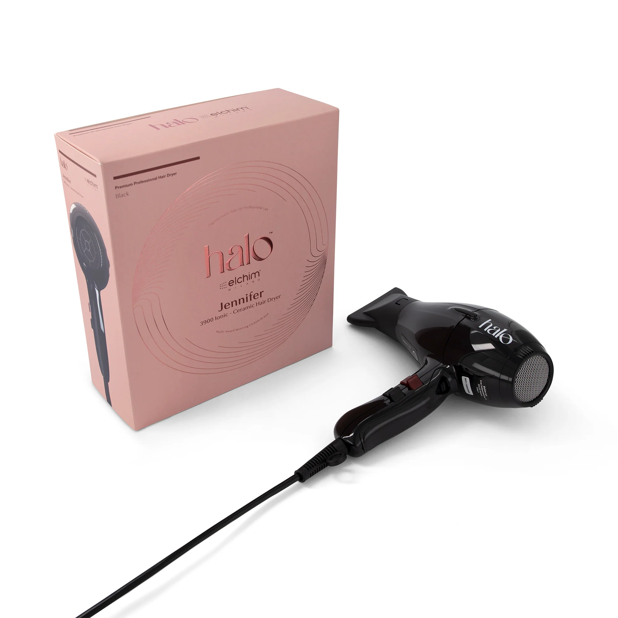 by Elchim Jennifer 3900 Ionic-Ceramic Hair Dryer - Black - Image 3