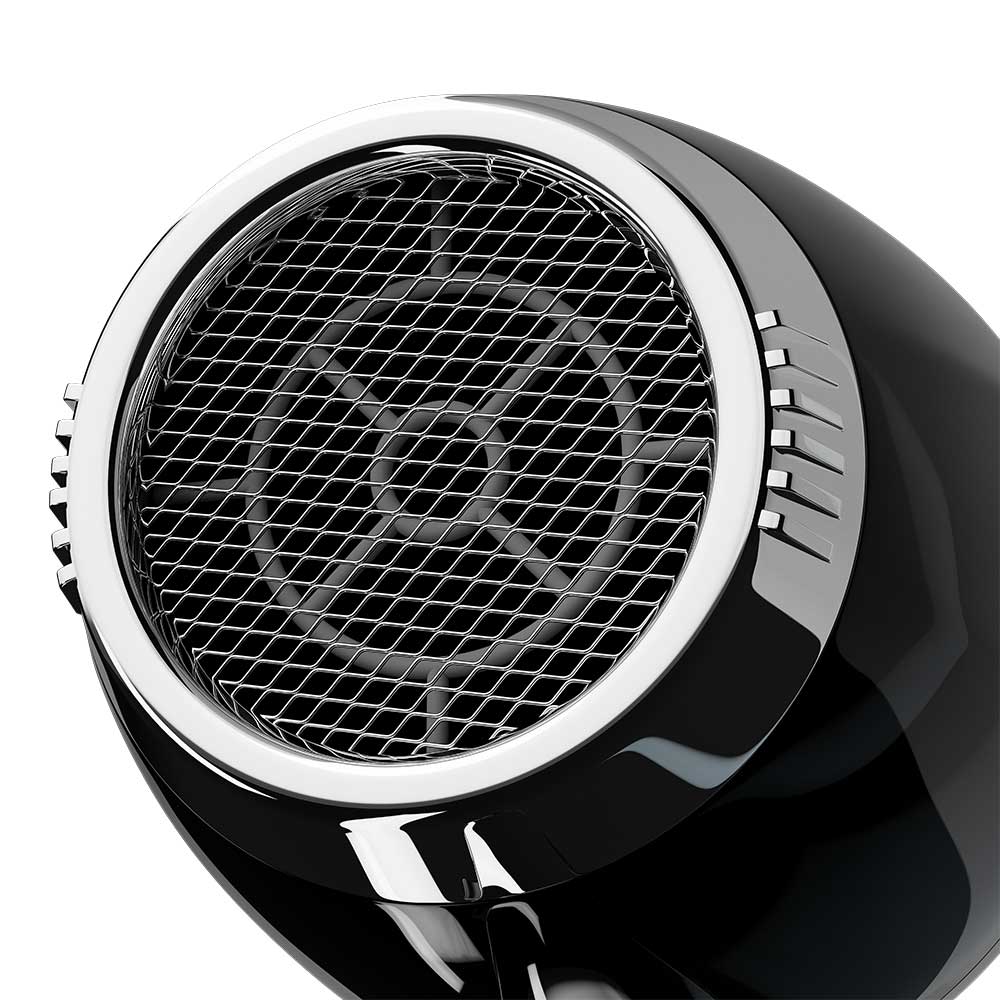 by Elchim Jennifer 3900 Ionic-Ceramic Hair Dryer - Black & Silver - Image 12