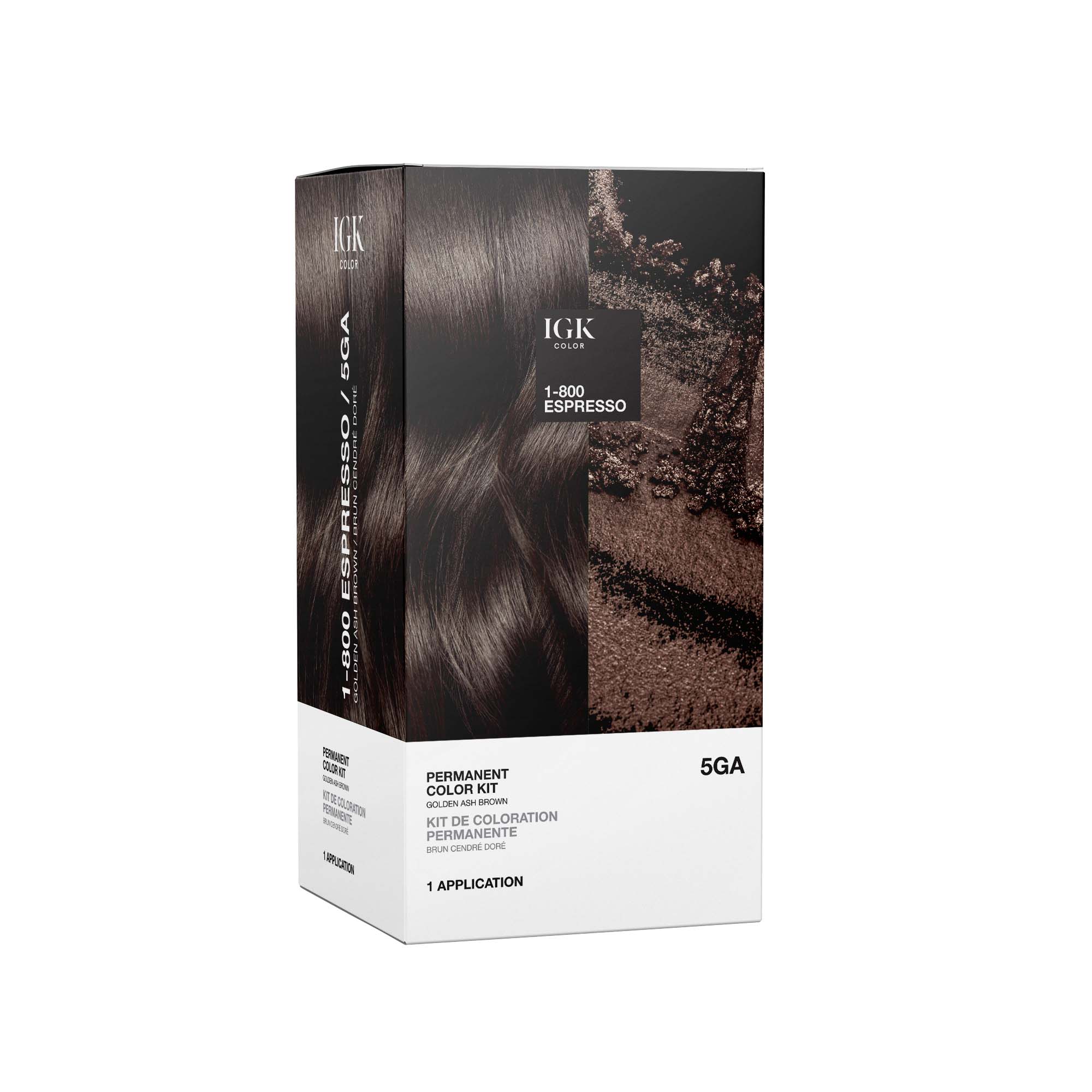 Permanent Color Kit 1-800 Espresso- Golden Ash Brown