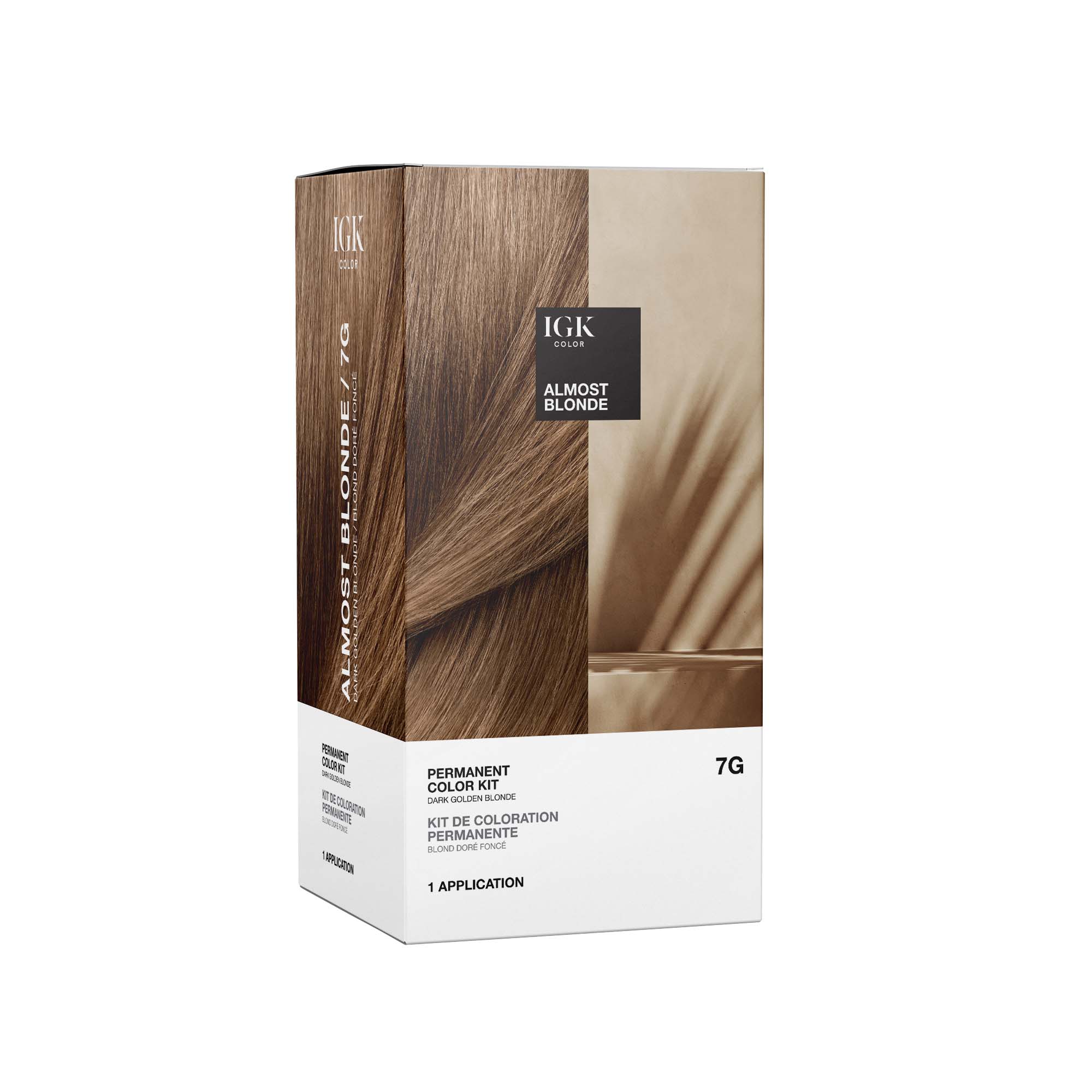 IGK Permanent Color Kit Almost Blonde- Dark Golden Blonde - Image 2