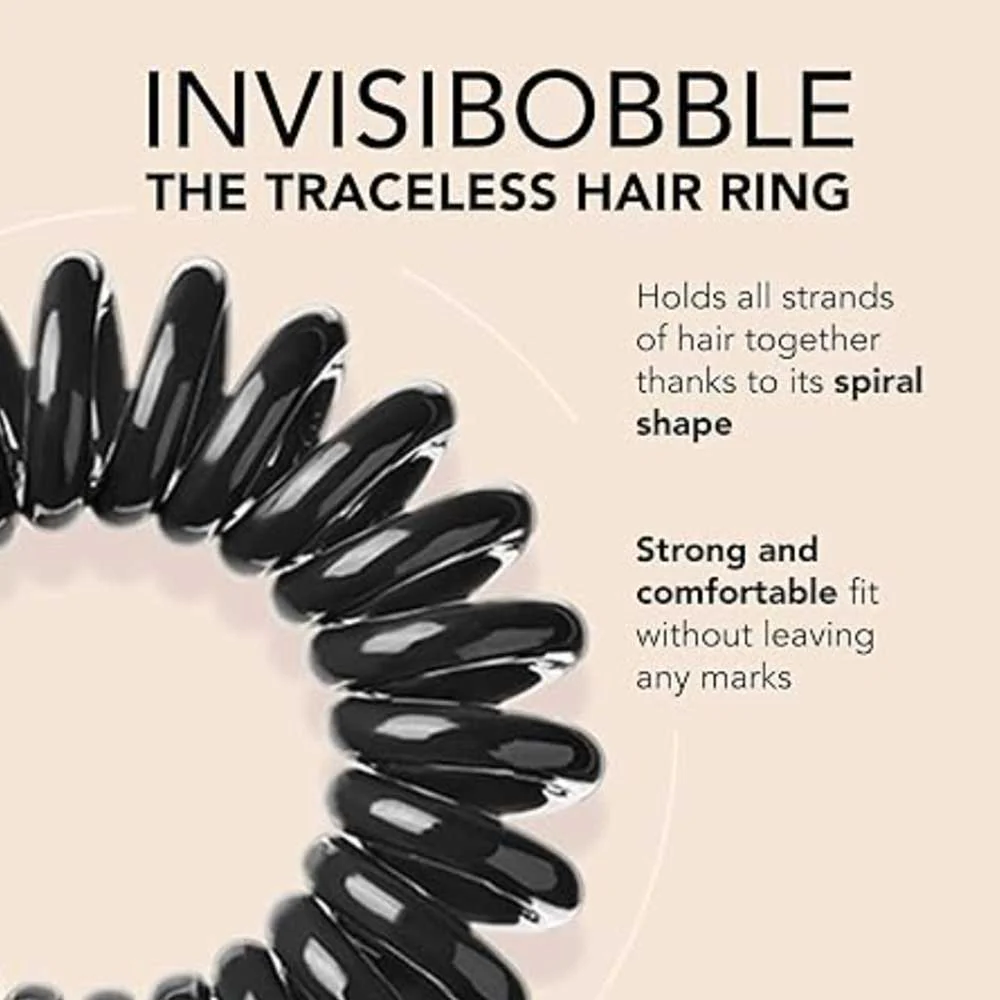 Original Hair Spiral Hair Ties Pretzel Brown 3pc - Image 2