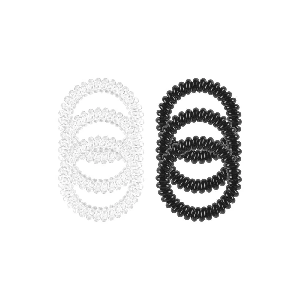 Slim Hair Spiral Hair Ties Day And Night 6pc - Image 2