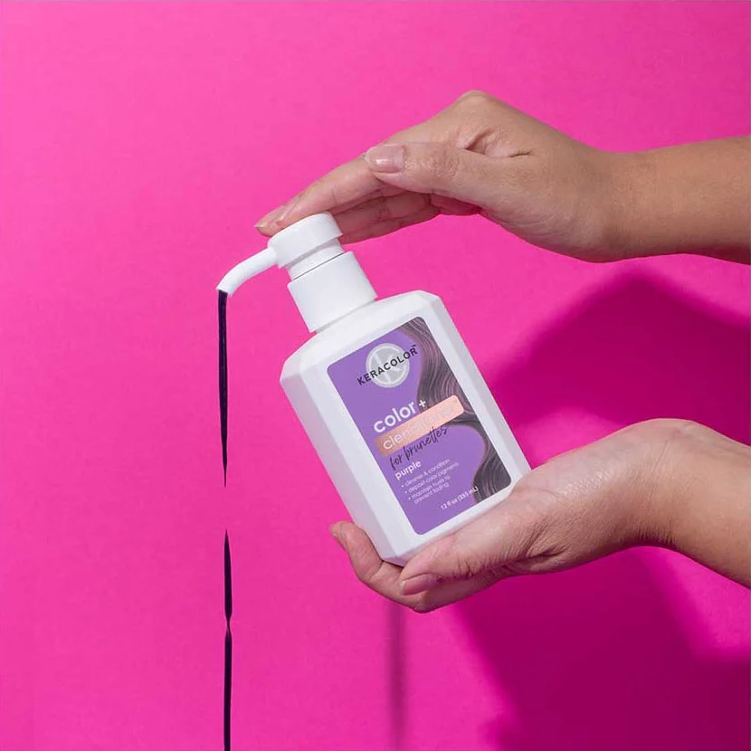 Colour + Clenditioner for Brunettes Purple 355ml - Image 3