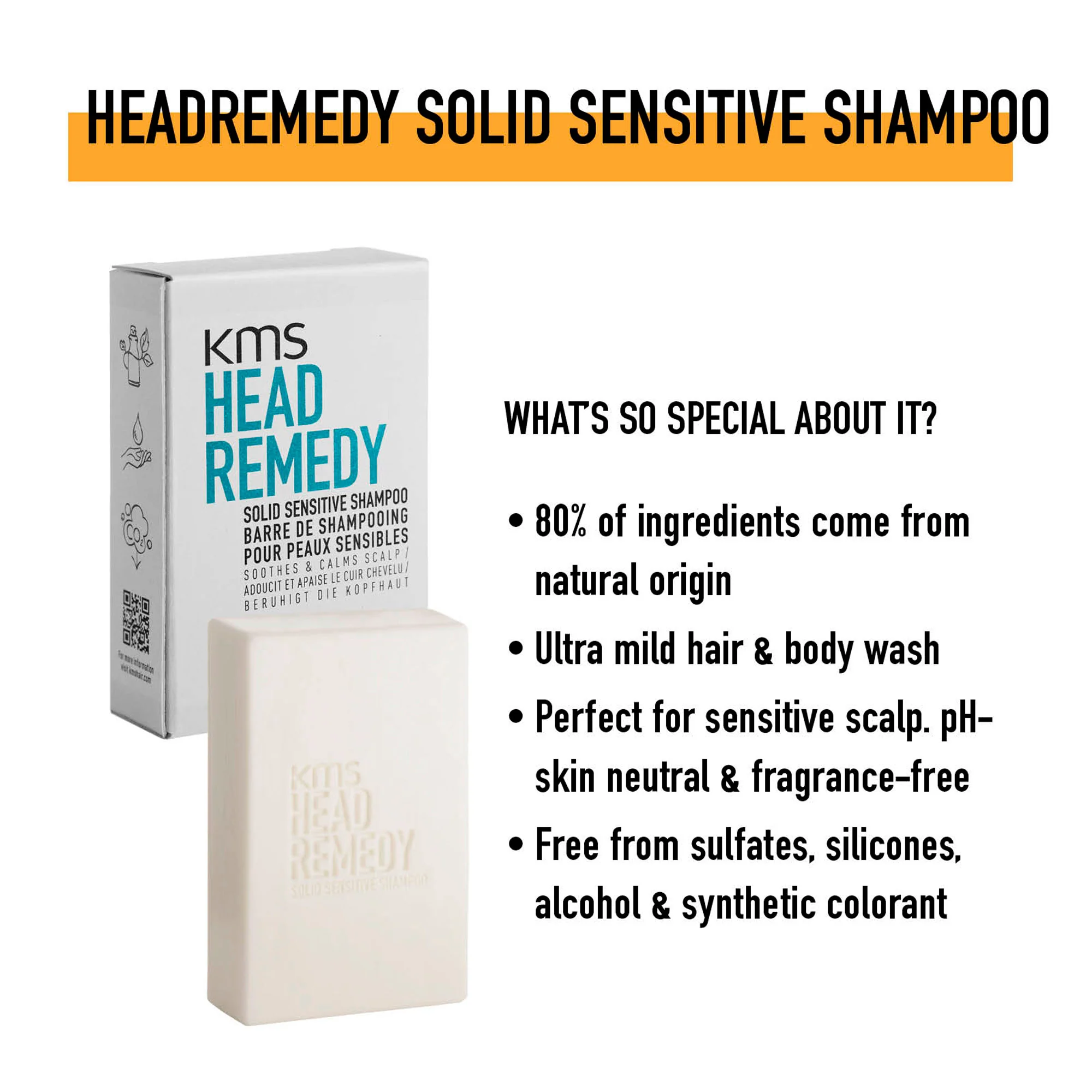 Head Remedy Solid Sensitive Shampoo 75g - Image 3
