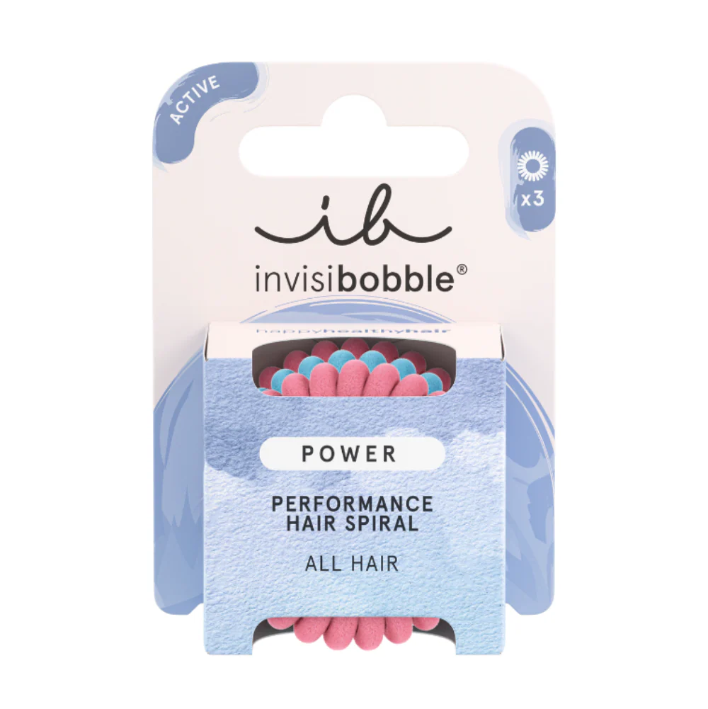 Power Fluffy Rose And Ice Spiral Hair Ties 3pc - Image 2