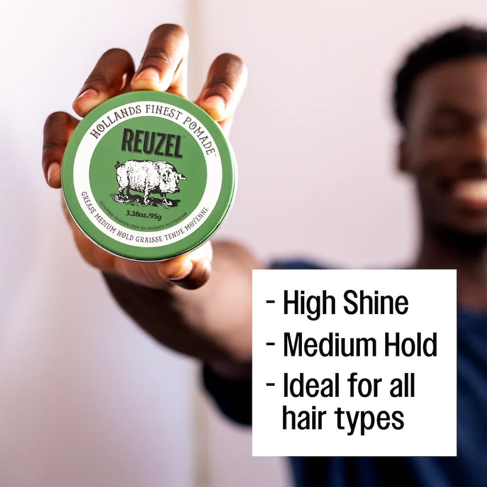 Reuzel Green Pomade Grease Pomade - 95g - Image 9