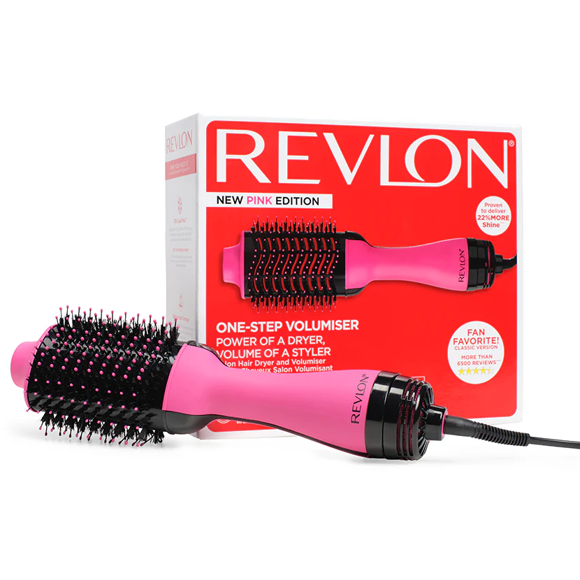 One Step Hair Dryer And Volumiser Hot Brush In Pink - Image 2