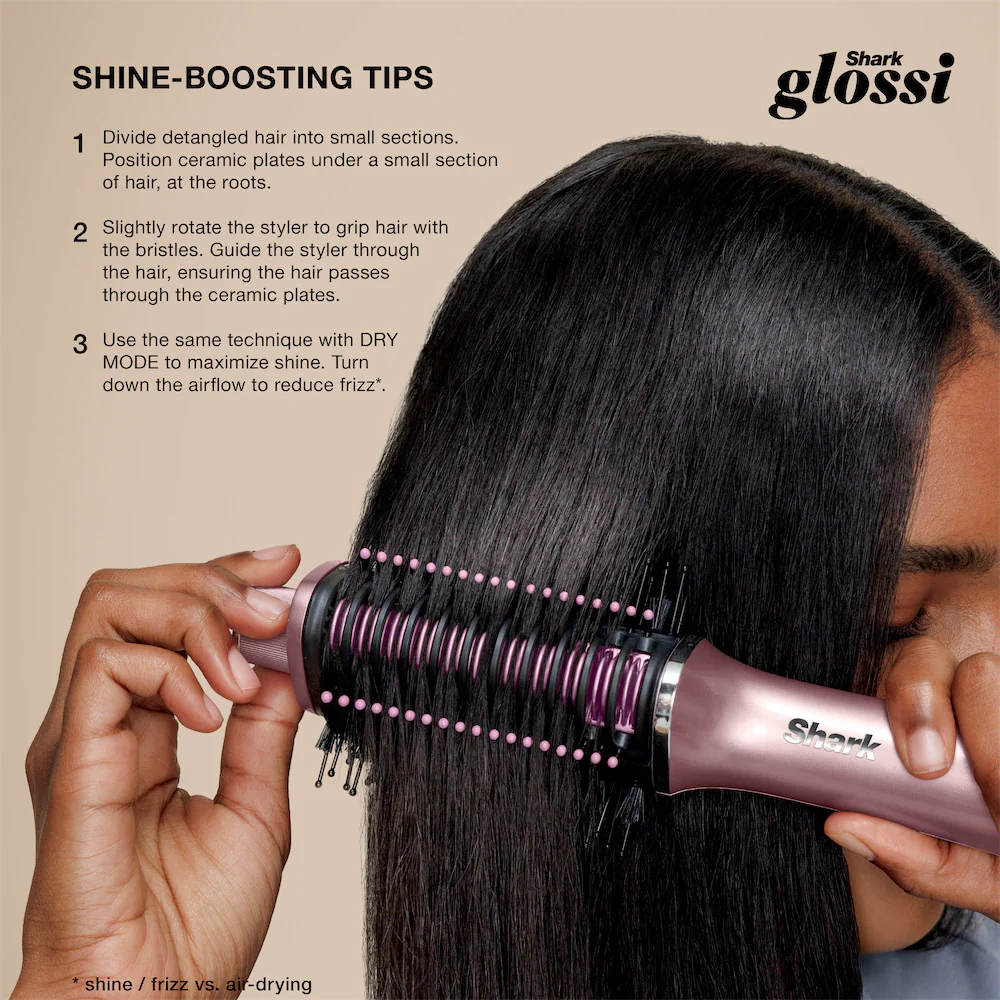 Glossi 2-in-1 Hot Tool and Air Glosser - Peony Pink - Image 6
