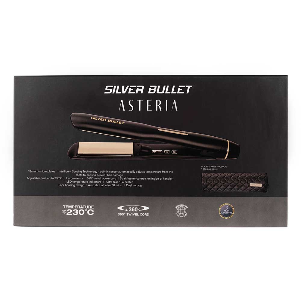 Asteria Ionic Titanium 32mm Straightener - Black - Image 4