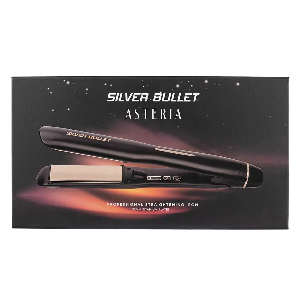 Asteria Ionic Titanium 32mm Straightener - Black - Image 5