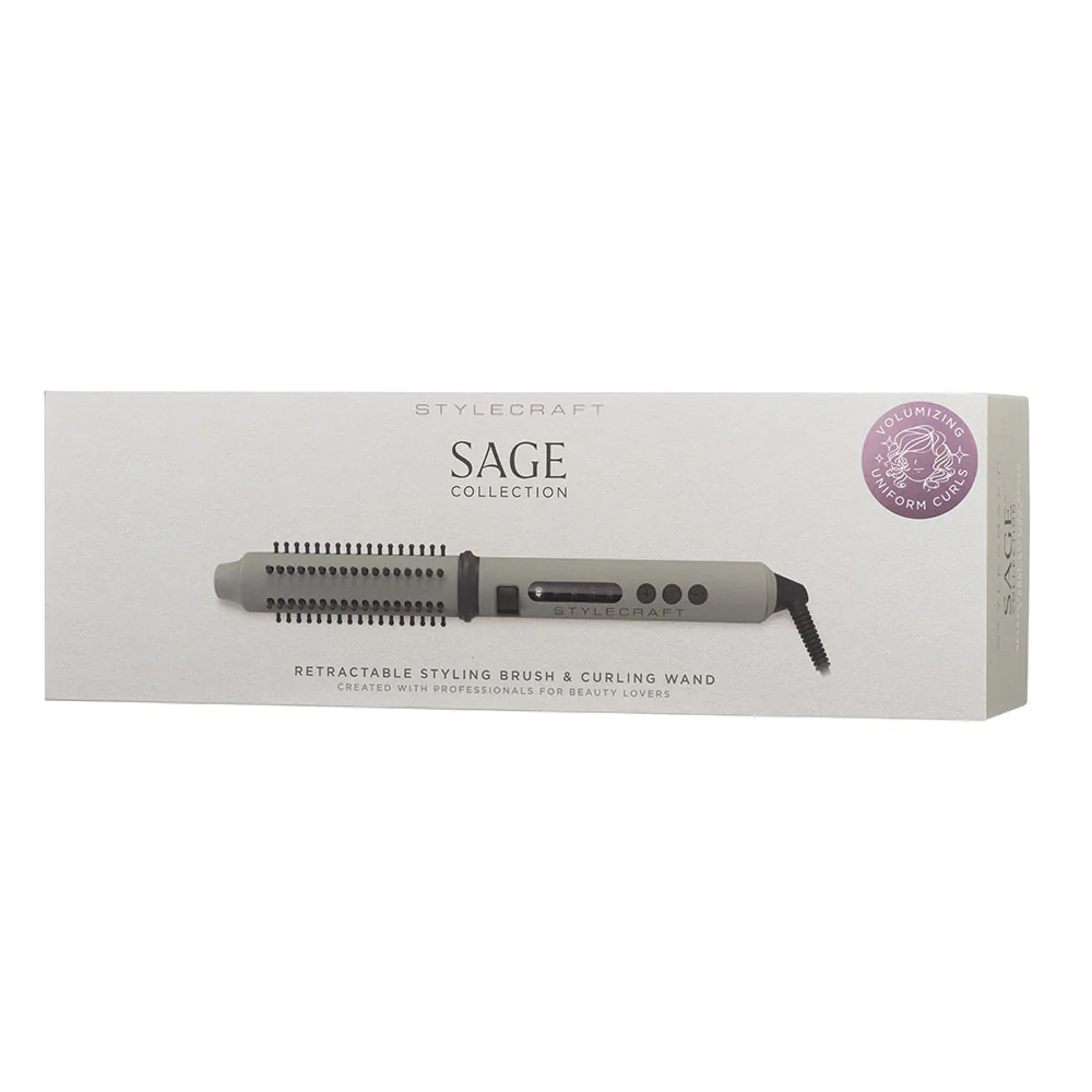 StyleCraft Sage Collection 2-in-1 Retractable Hot Brush 32mm - Image 2