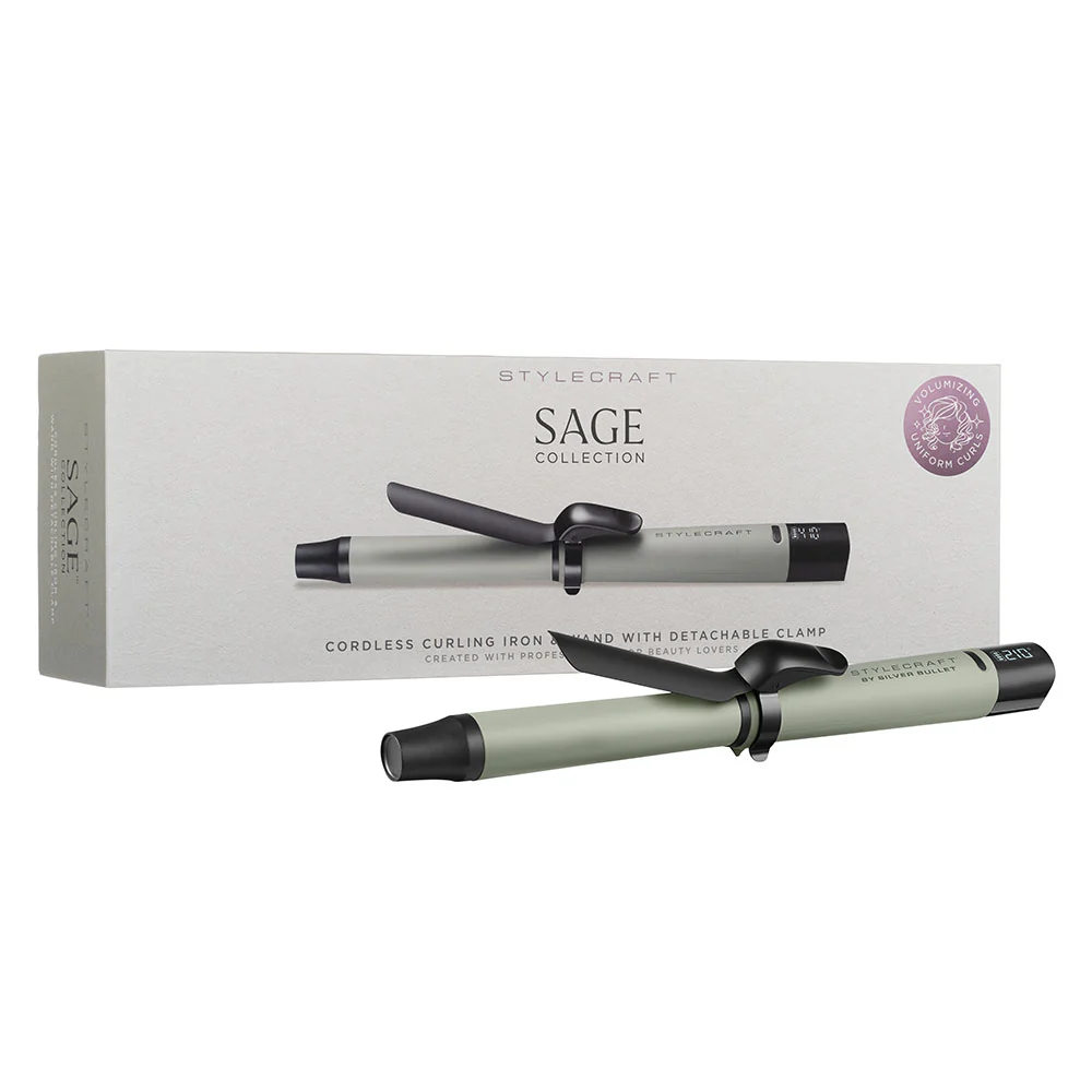 StyleCraft Sage Collection Cordless Curling Wand 25mm - Image 2