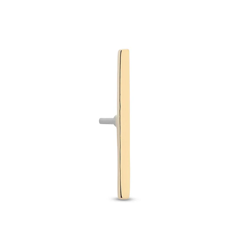 14Kt Gold Bar Earring - 6mm Labret - Image 2